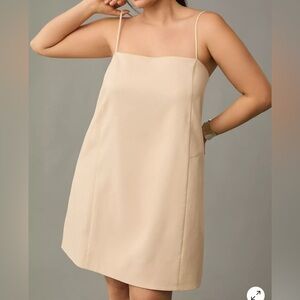 Mare Mare Linen Blend Square-Neck A-Line Mini Dress XL